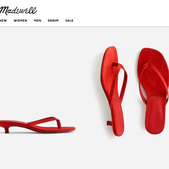 NEW The Chiara Kitten Heel Thong Sandal - Picture 1 of 3